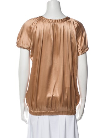 Dolce & Gabbana Silk Scoop Neck Blouse