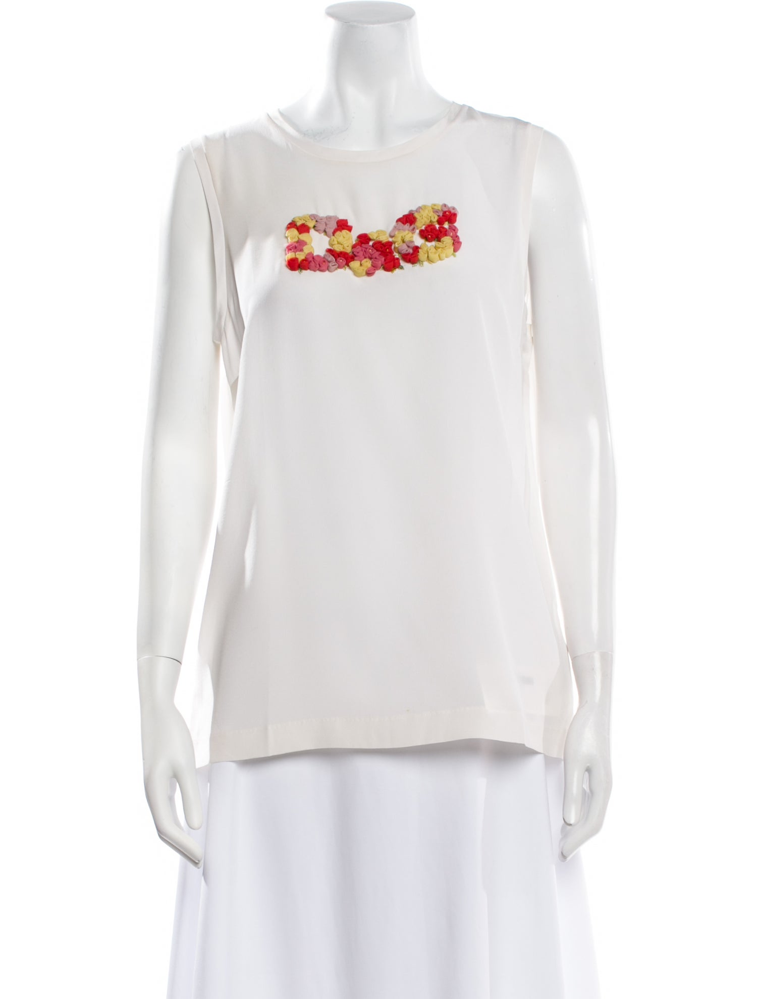 Dolce & Gabbana Silk Graphic Print T-Shirt w/ Tags