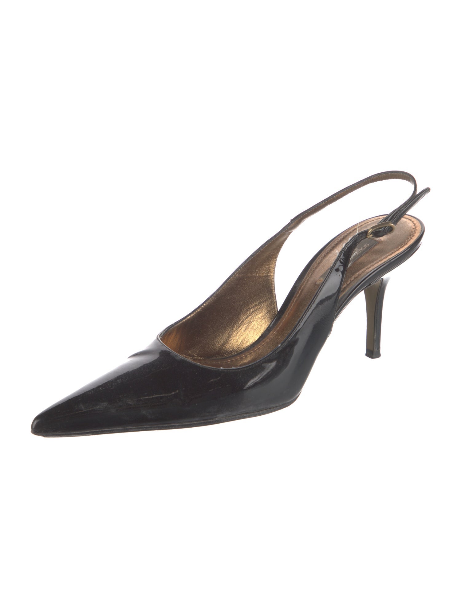 Dolce & Gabbana Patent Leather Slingback Pumps
