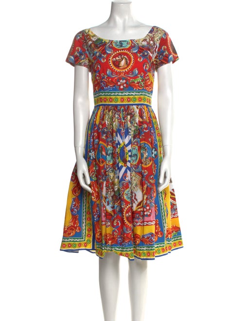 Dolce & Gabbana Printed Knee-Length Dress