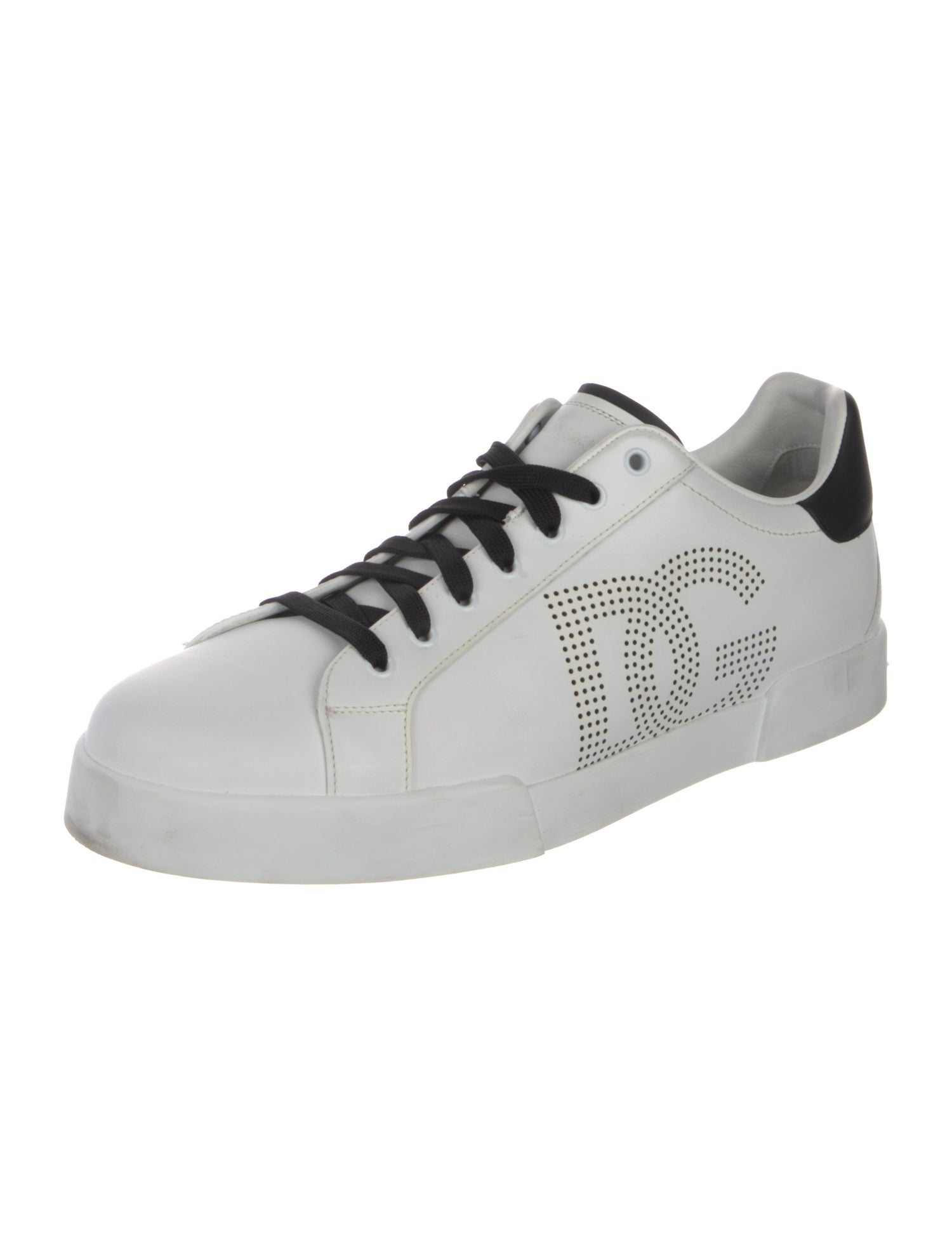 Dolce & Gabbana Leather Printed Sneakers