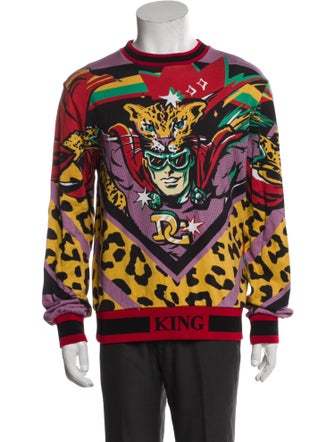 Dolce & Gabbana Printed Crew Neck Sweatshirt