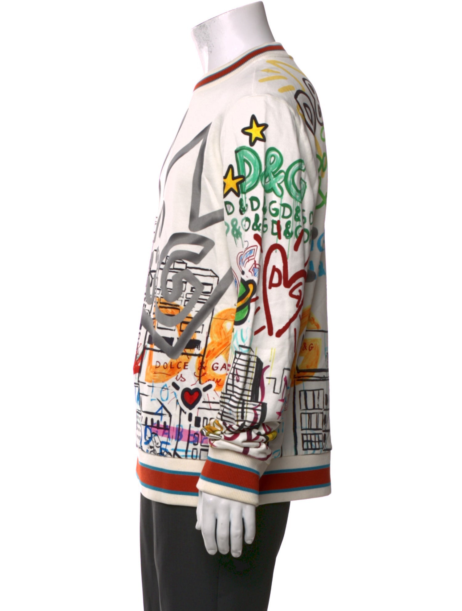Dolce & Gabbana Printed Crew Neck Sweatshirt