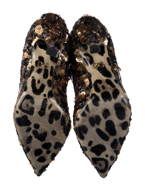 Dolce & Gabbana Sequins Animal Print Sock Boots