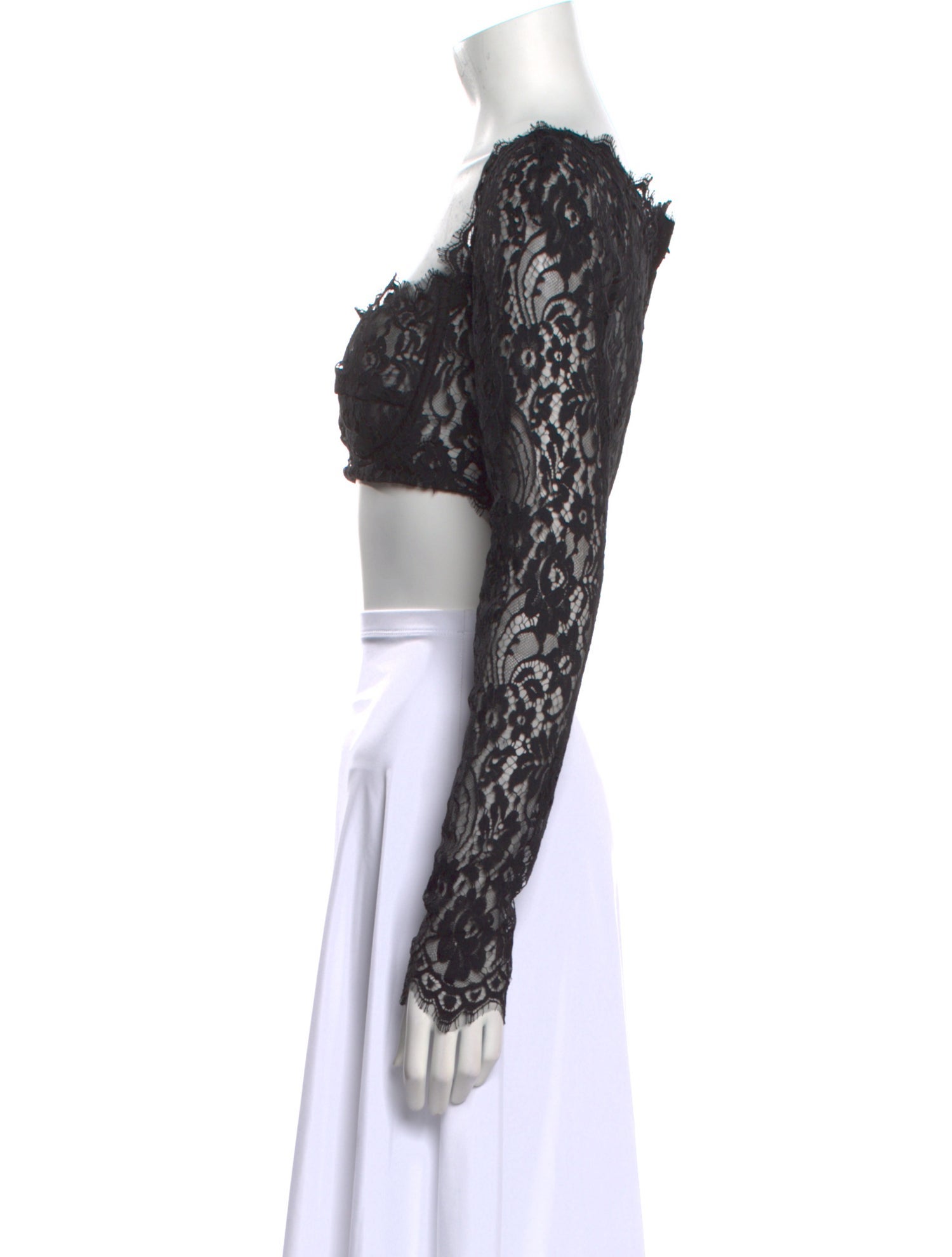 Dolce & Gabbana Lace Square Neckline Crop Top w/ Tags