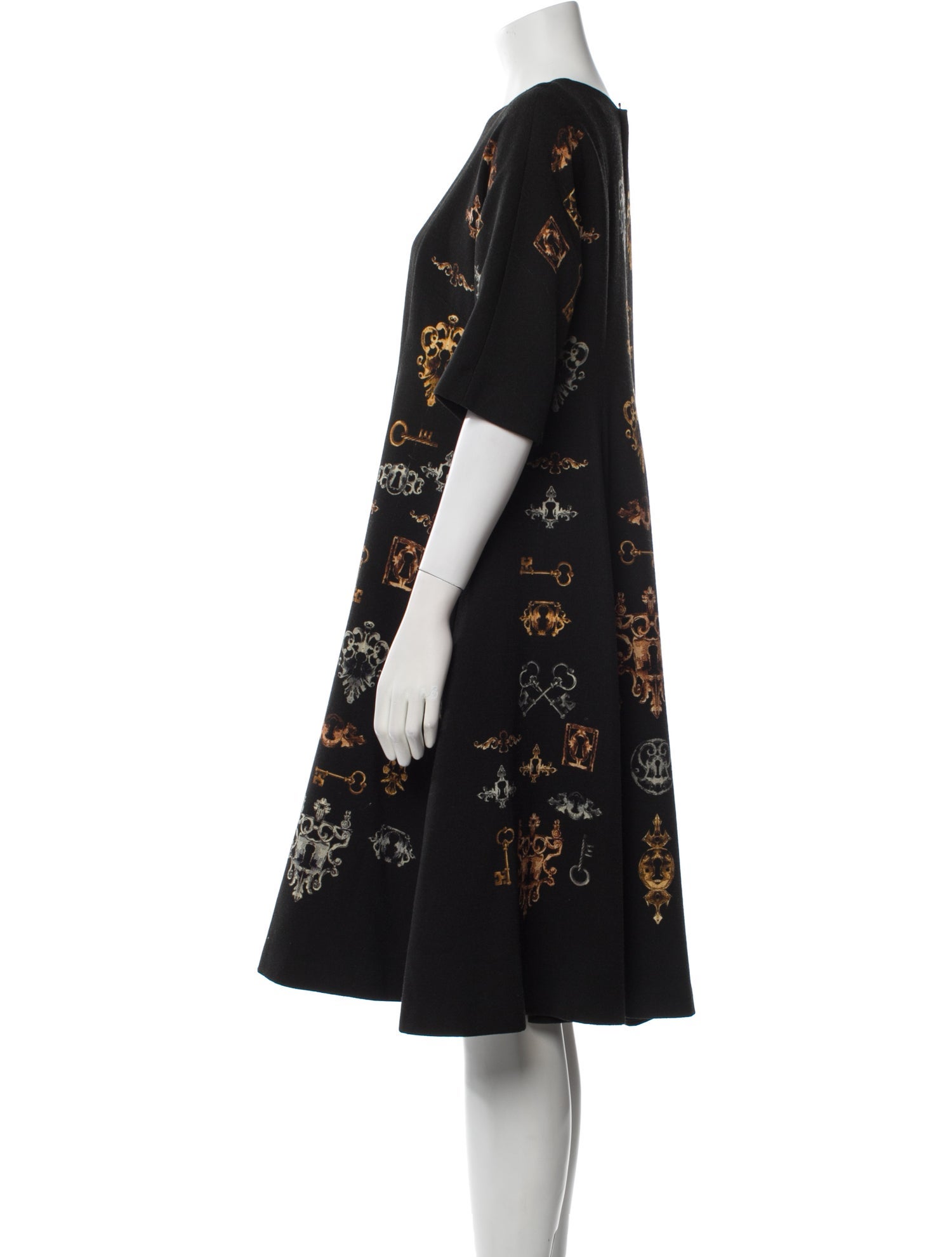 Dolce & Gabbana Virgin Wool Midi Length Dress