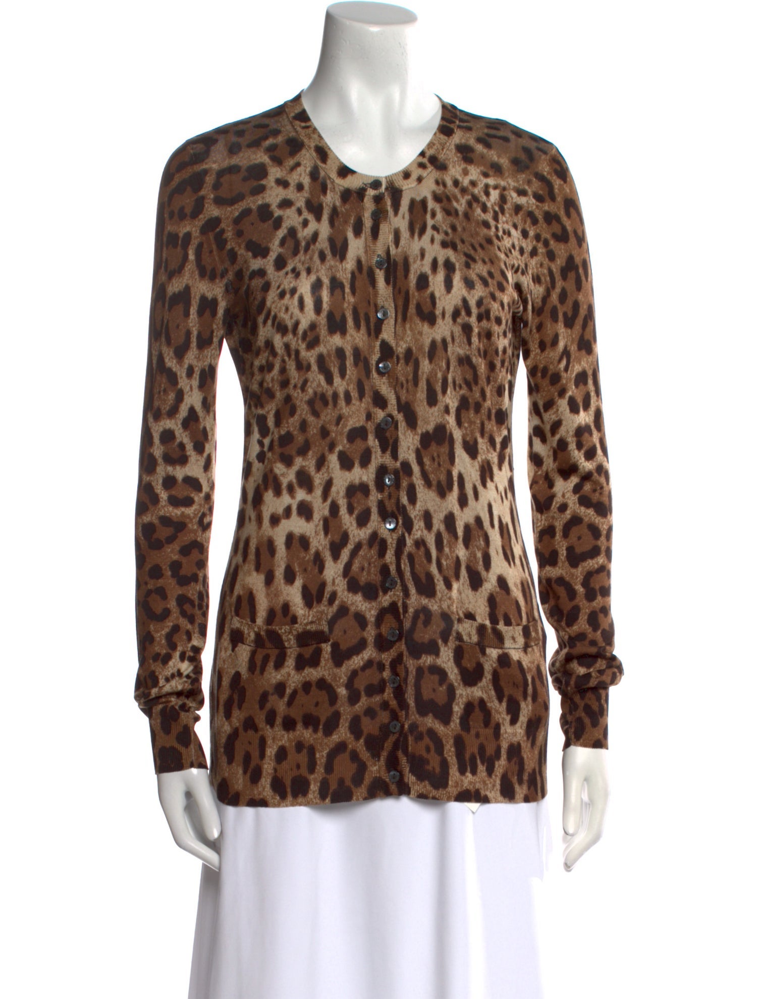 Dolce & Gabbana Silk Animal Print Sweater