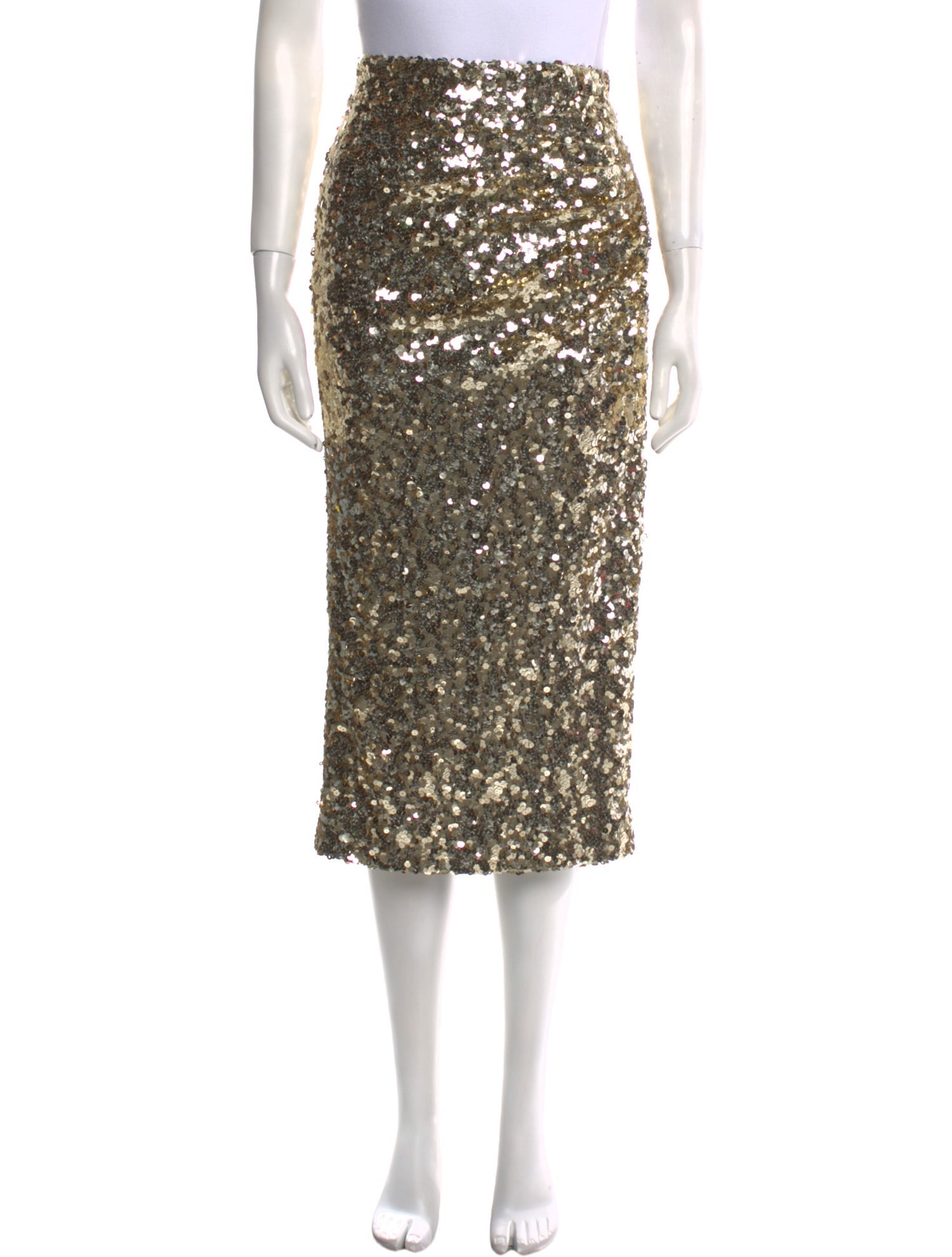 Dolce & Gabbana Silk Midi Length Skirt