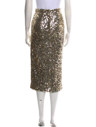 Dolce & Gabbana Silk Midi Length Skirt