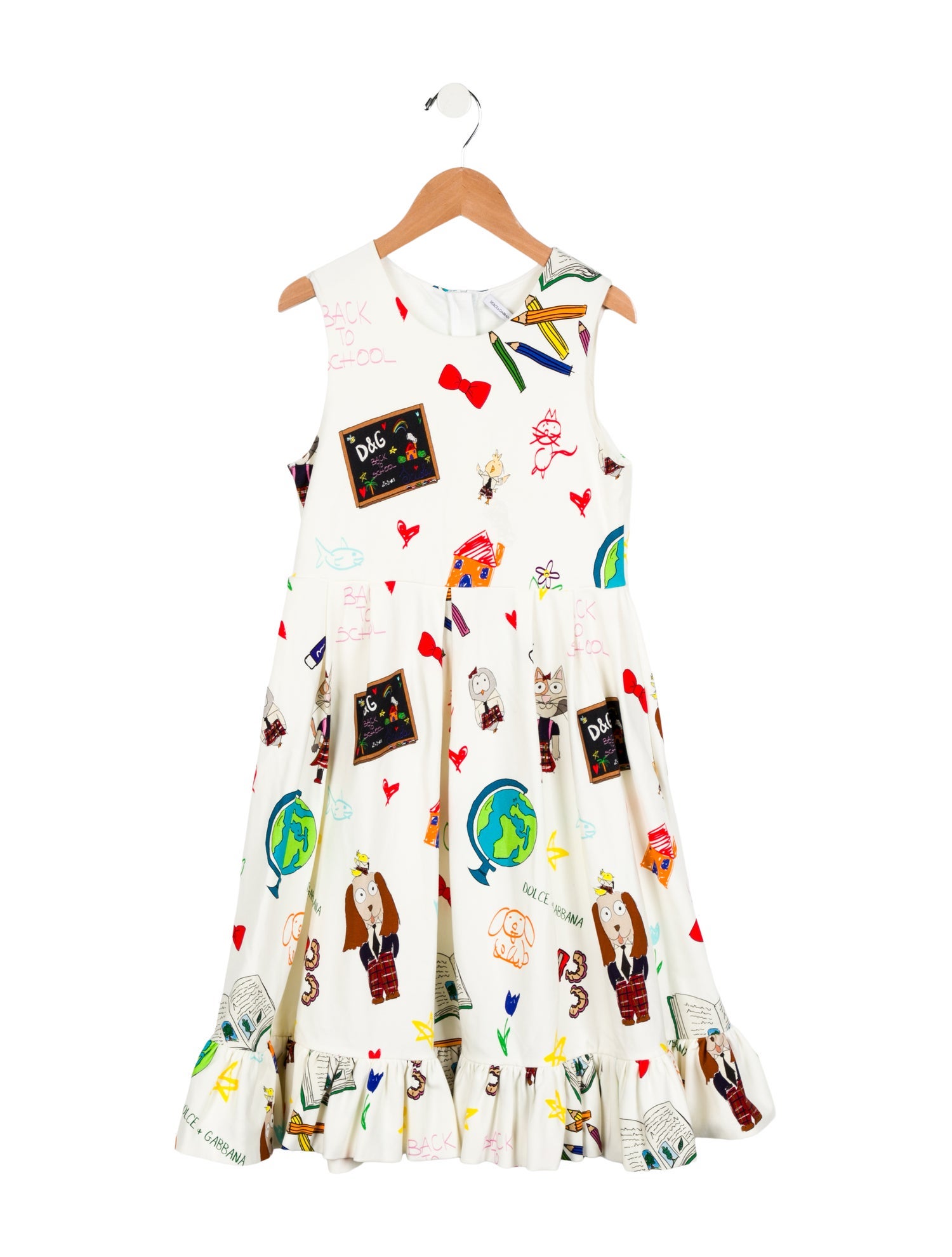 Dolce & Gabbana Girls' Graphic Print Sleeveless Dress