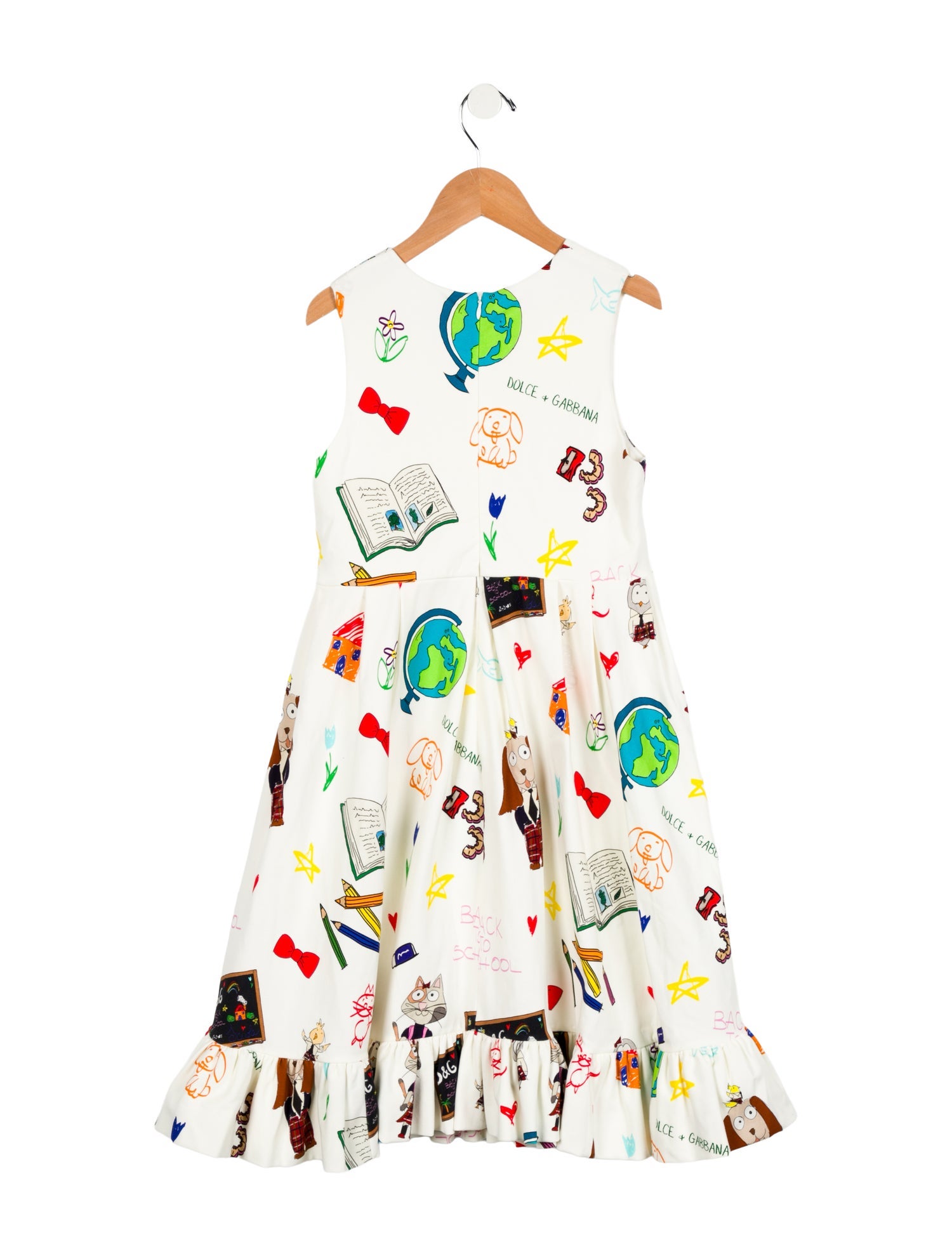 Dolce & Gabbana Girls' Graphic Print Sleeveless Dress