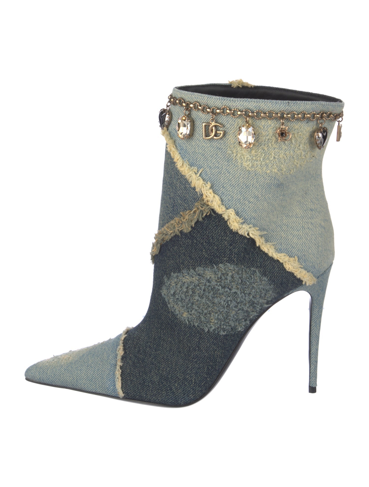 Dolce & Gabbana Denim Printed Boots