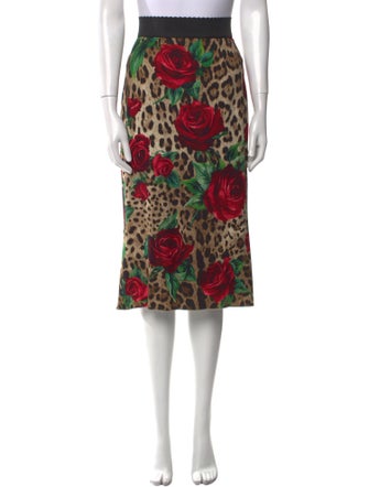Dolce & Gabbana Printed Knee-Length Skirt