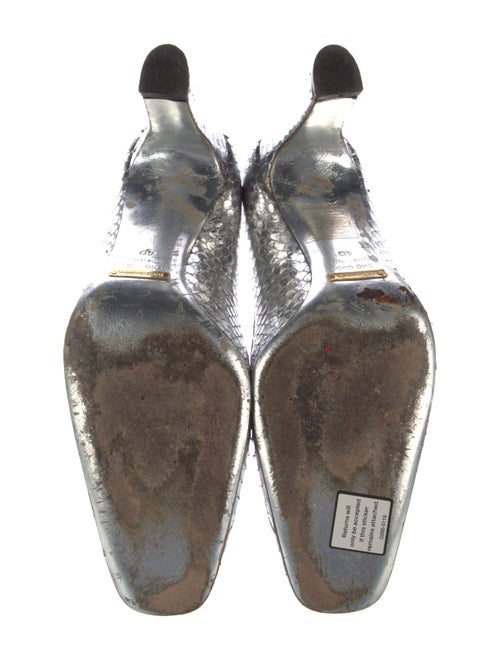 Dolce & Gabbana Embossed Leather Animal Print Pumps