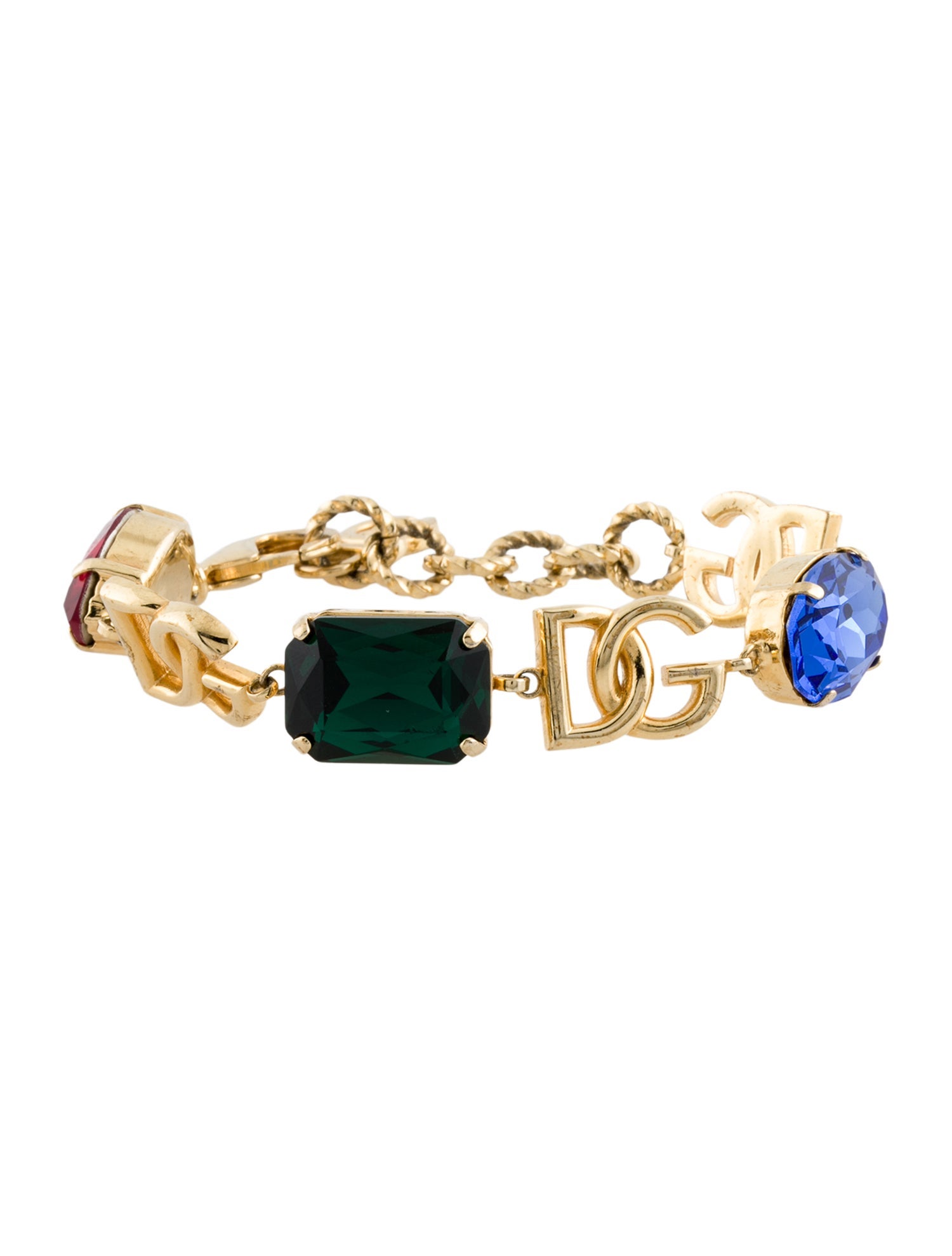Dolce & Gabbana Crystal DG Station Bracelet