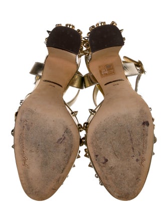 Dolce & Gabbana Leather Crystal Embellishments Slingback Pumps