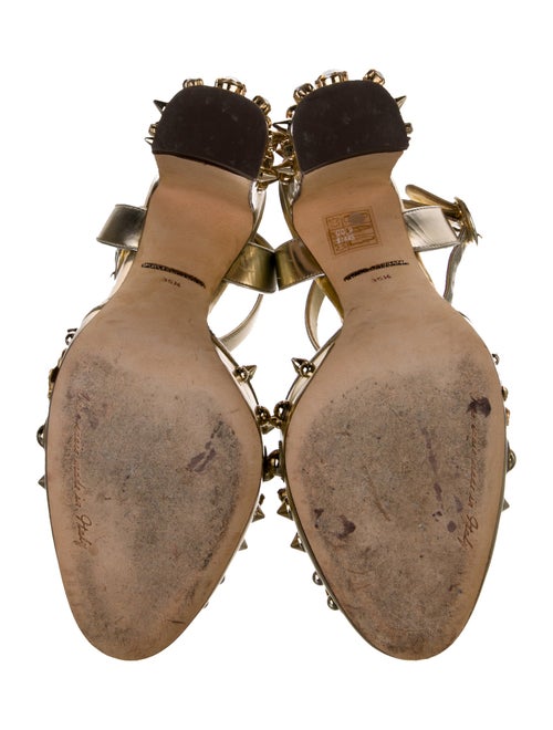 Dolce & Gabbana Leather Crystal Embellishments Slingback Pumps