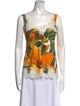 Dolce & Gabbana Floral Print Square Neckline Top