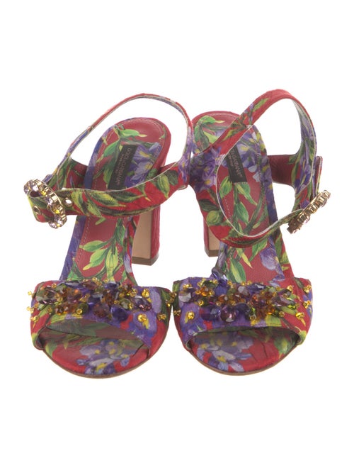 Dolce & Gabbana Floral Print Sandals