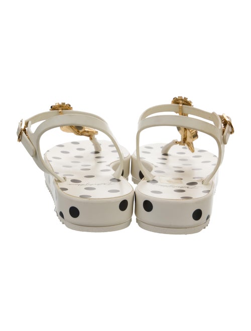 Dolce & Gabbana Rubber Polka Dot Print Sandals