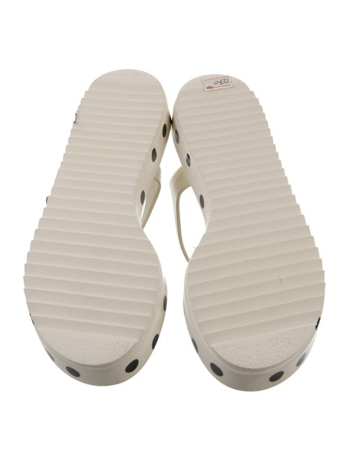 Dolce & Gabbana Rubber Polka Dot Print Sandals