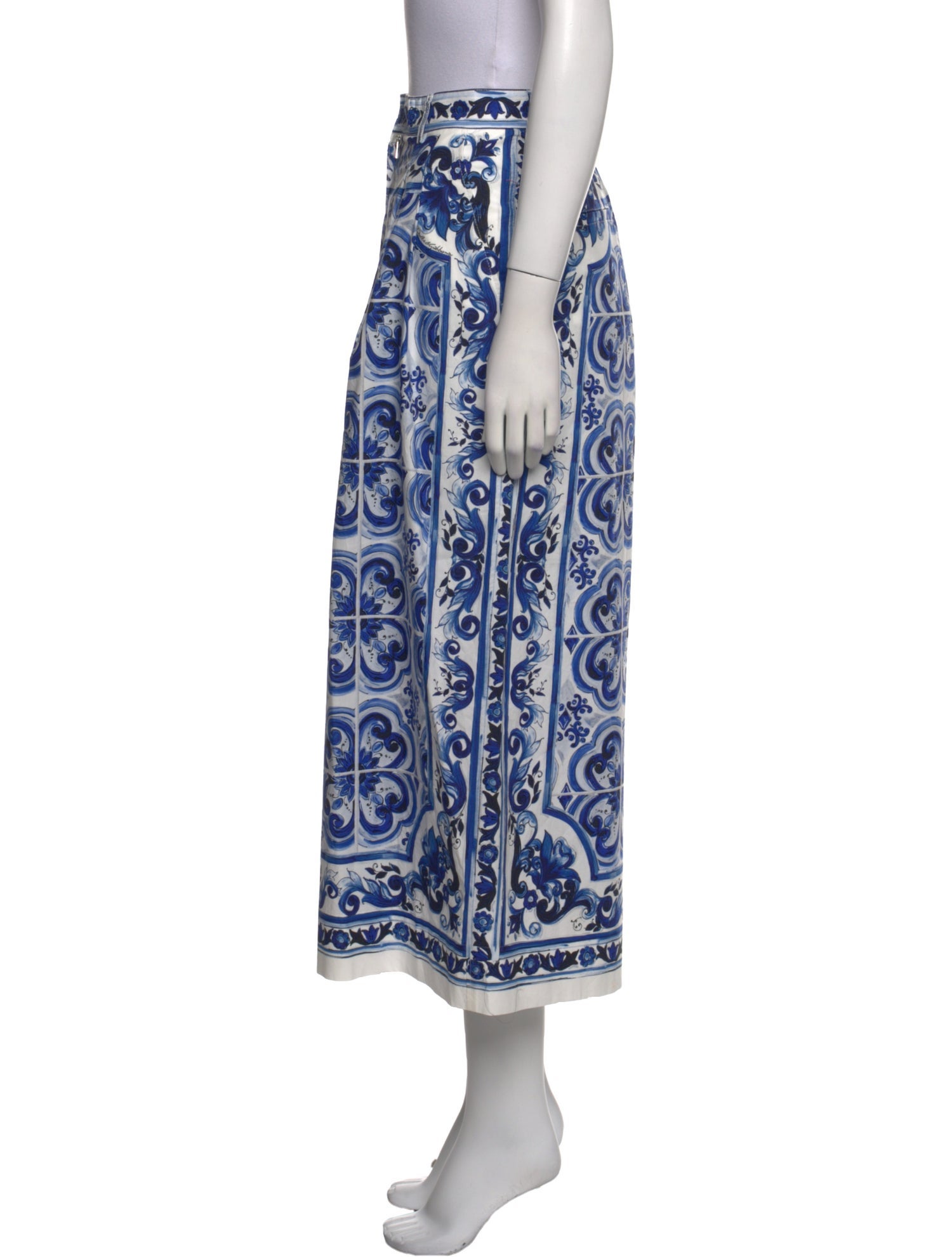 Dolce & Gabbana Printed Wide Leg Pants