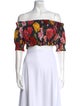 Dolce & Gabbana Floral Print Off-The-Shoulder Crop Top