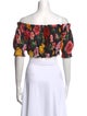 Dolce & Gabbana Floral Print Off-The-Shoulder Crop Top