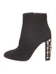 Dolce & Gabbana Suede Crystal Embellishments Boots