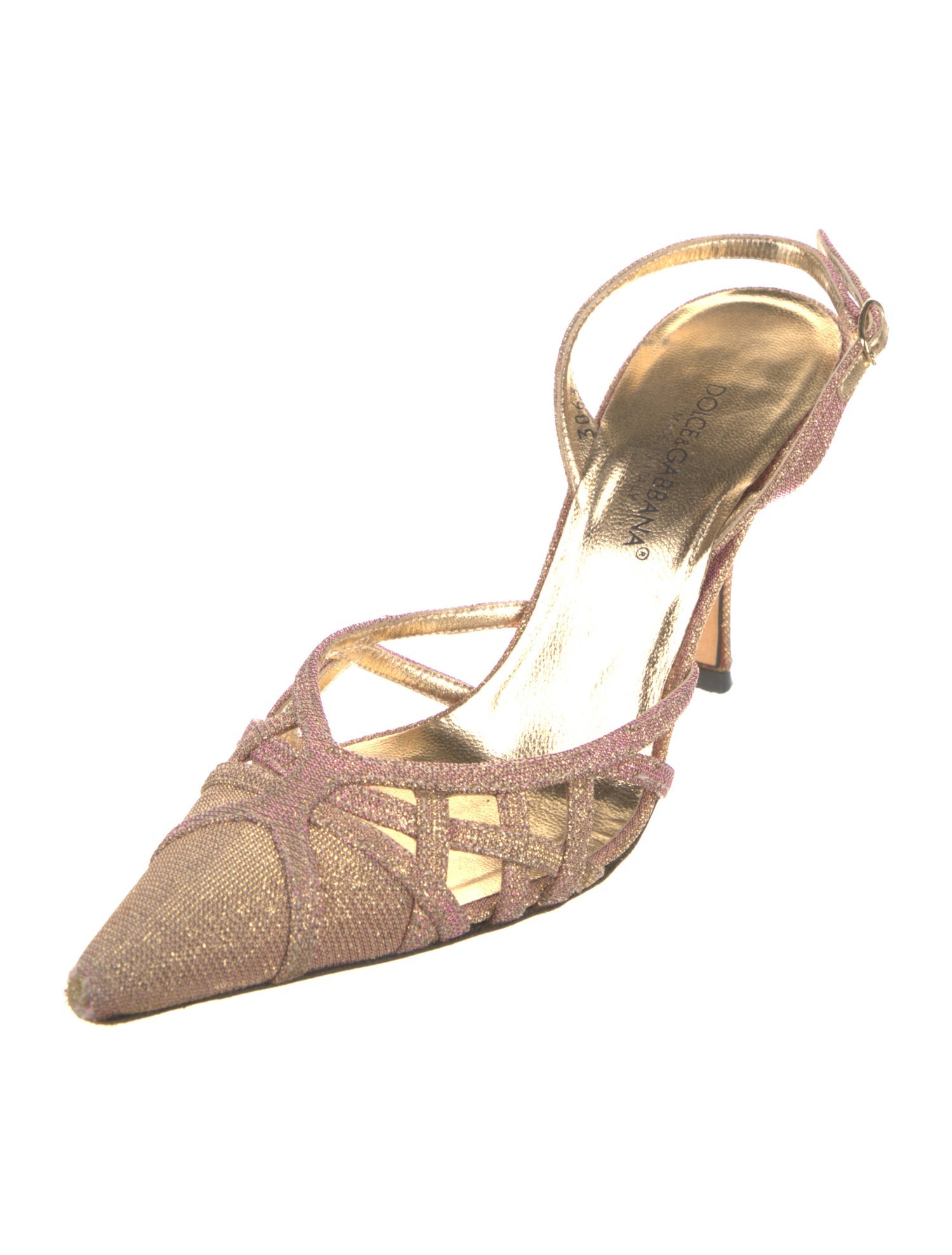 Dolce & Gabbana Vintage Glitter Slingback Pumps