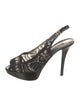 Dolce & Gabbana Lace Lace Trim Embellishment Slingback Pumps