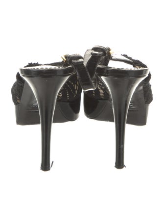 Dolce & Gabbana Lace Lace Trim Embellishment Slingback Pumps