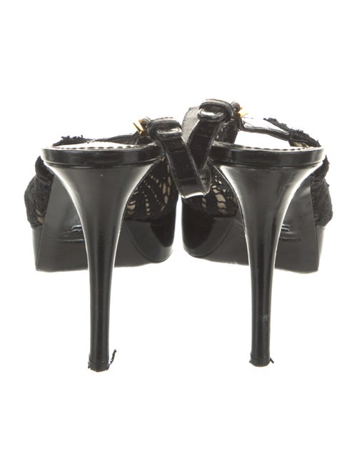 Dolce & Gabbana Lace Lace Trim Embellishment Slingback Pumps