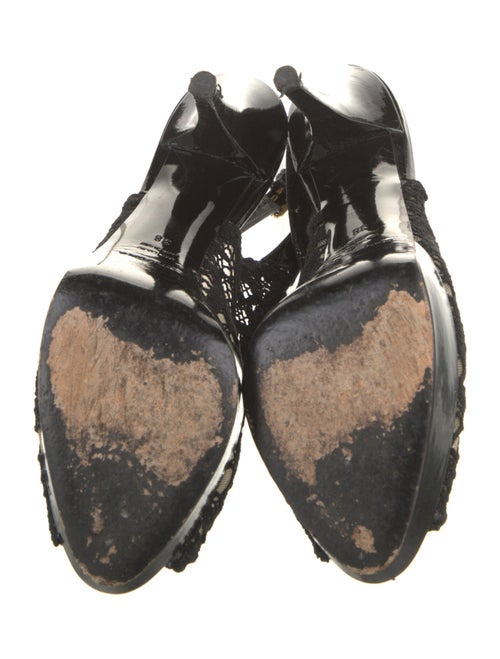 Dolce & Gabbana Lace Lace Trim Embellishment Slingback Pumps