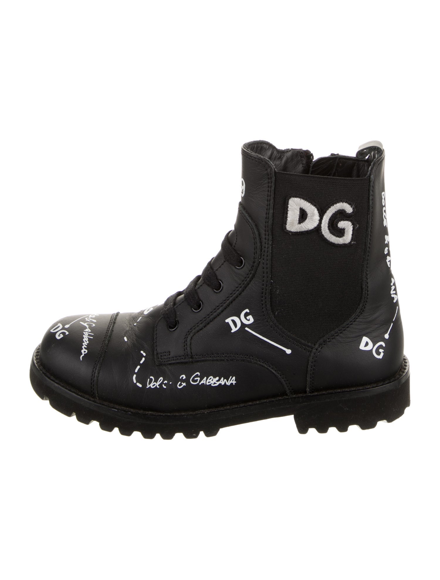 Dolce & Gabbana Girls' Combat Boots