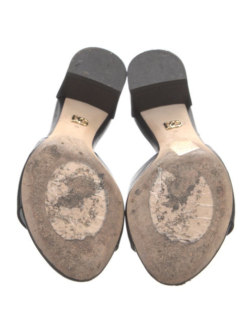 Dolce & Gabbana Leather Cutout Accent Slides
