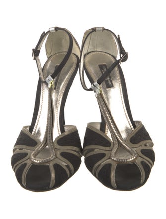 Dolce & Gabbana Satin T-Strap Pumps