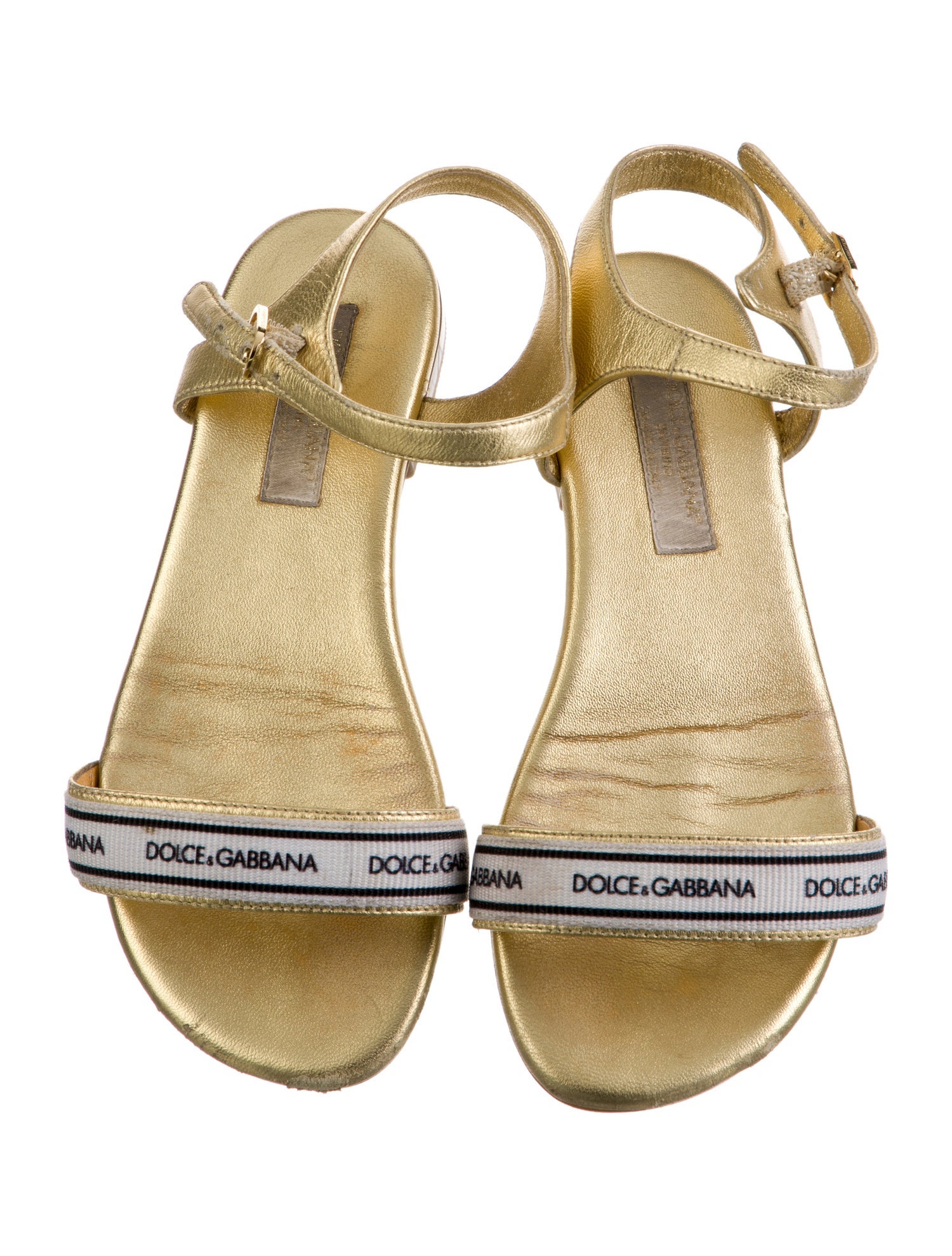 Dolce & Gabbana Girls' Leather Flat Sandals