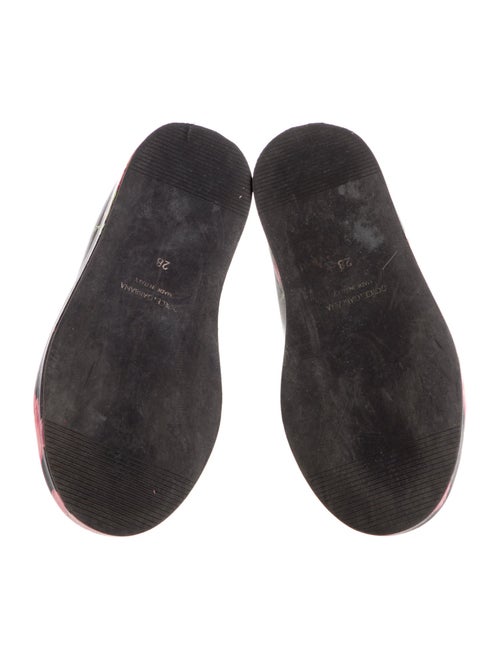 Dolce & Gabbana Girls' Leather Floral Print Sneakers