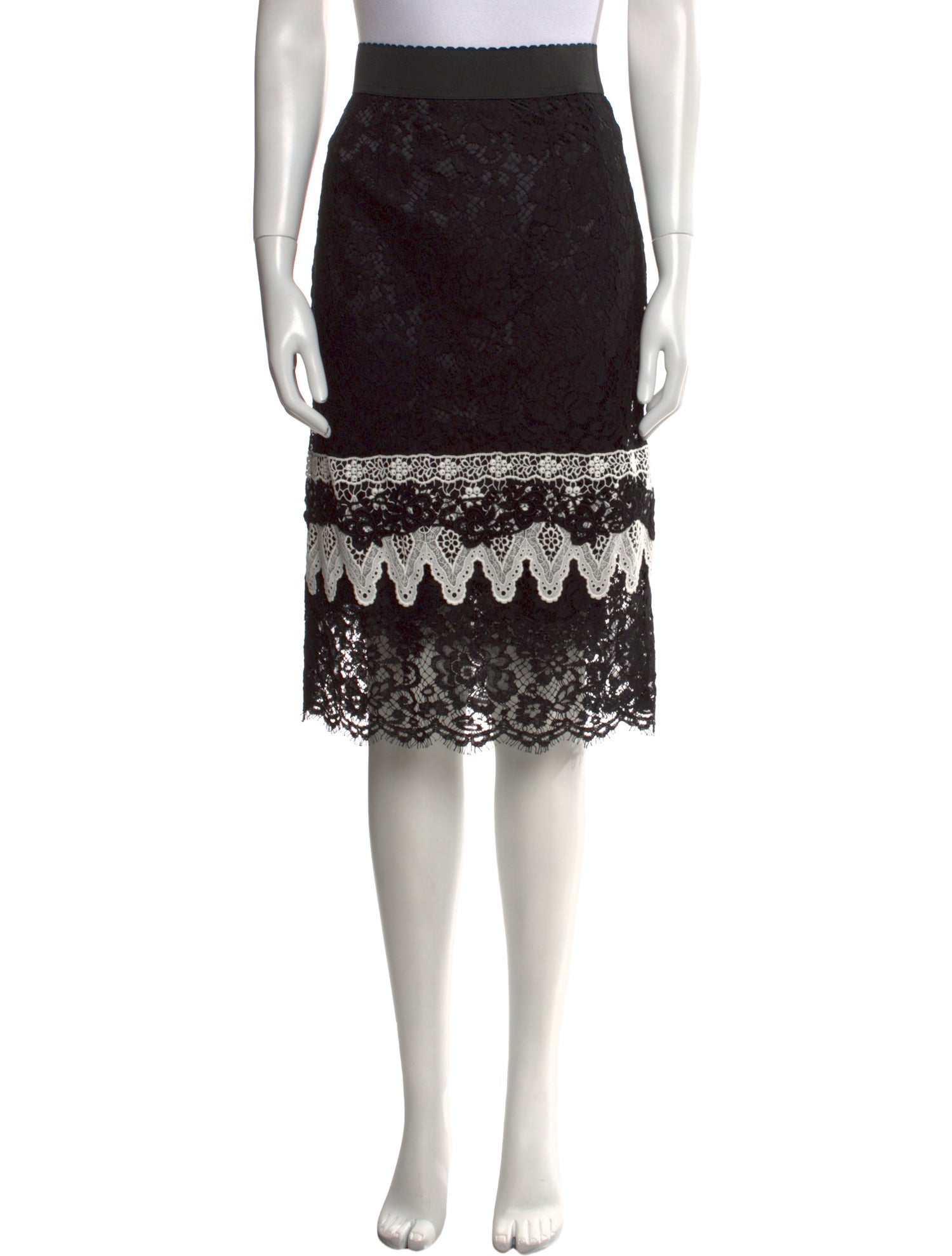 Dolce & Gabbana Lace Pattern Knee-Length Skirt