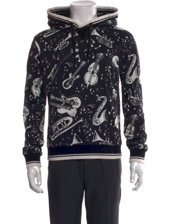 Dolce & Gabbana Printed Crew Neck Hoodie