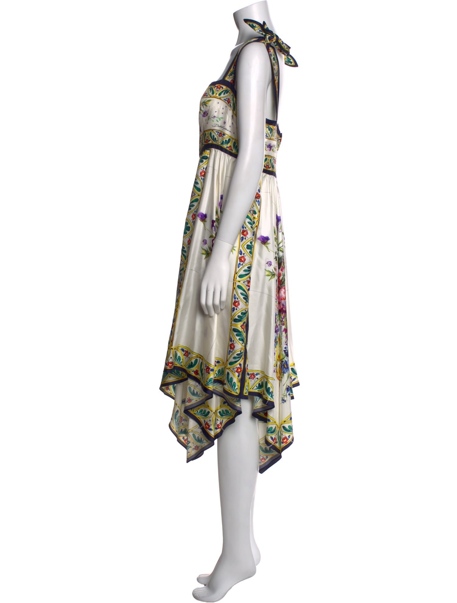 Dolce & Gabbana Silk Midi Length Dress