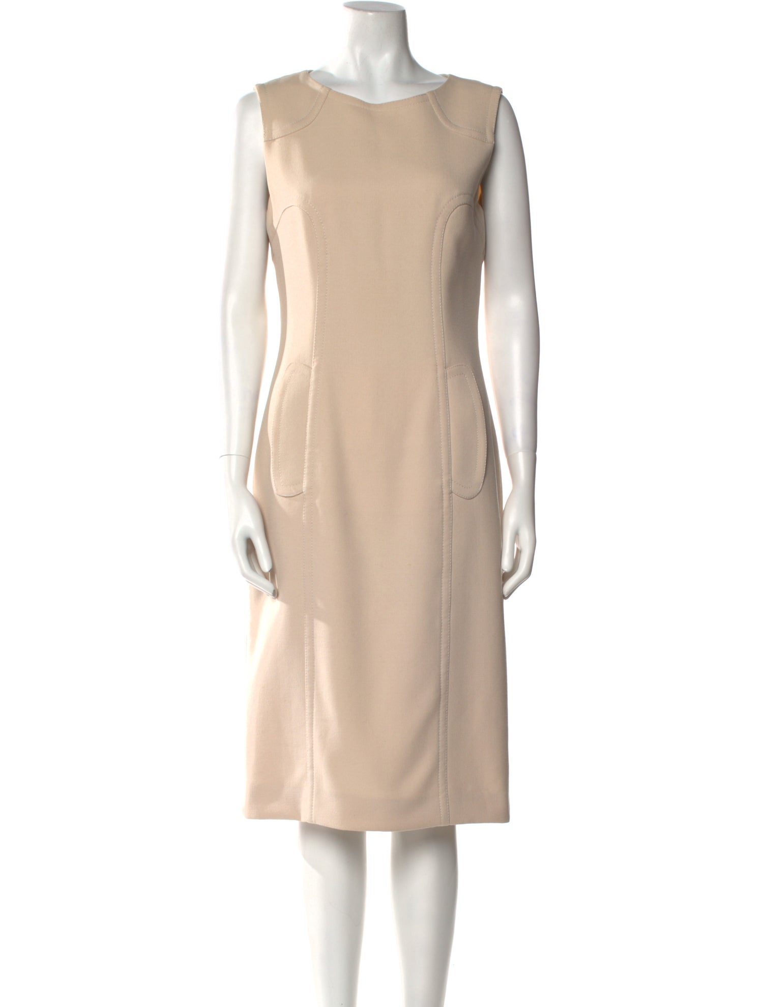 Dolce & Gabbana Virgin Wool Midi Length Dress