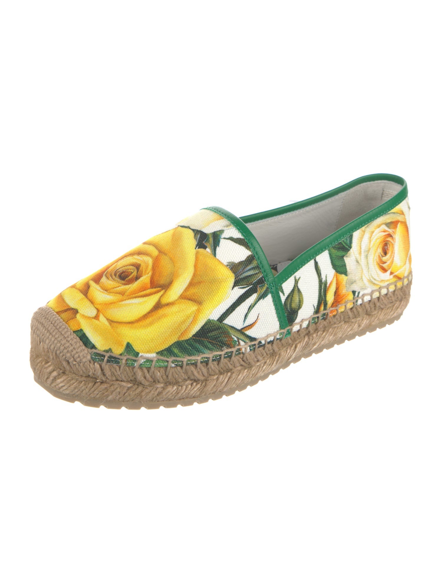 Dolce & Gabbana Canvas Floral Print Espadrilles w/ Tags