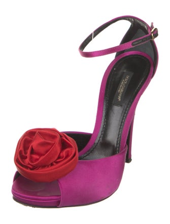 Dolce & Gabbana Satin D'Orsay Pumps
