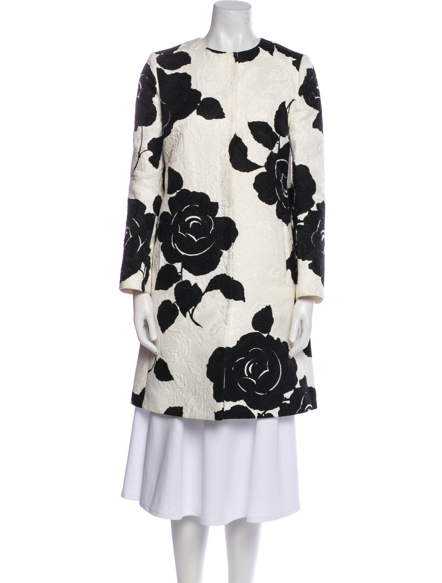 Dolce & Gabbana Floral Print Trench Coat