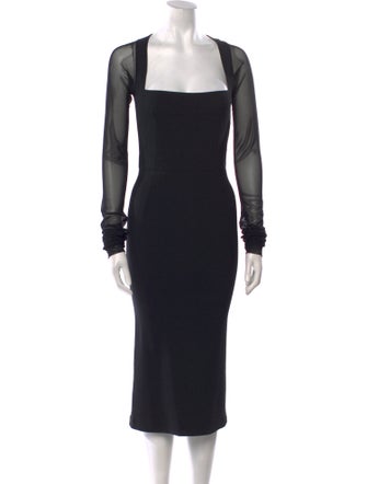 Dolce & Gabbana Square Neckline Midi Length Dress