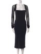 Dolce & Gabbana Square Neckline Midi Length Dress