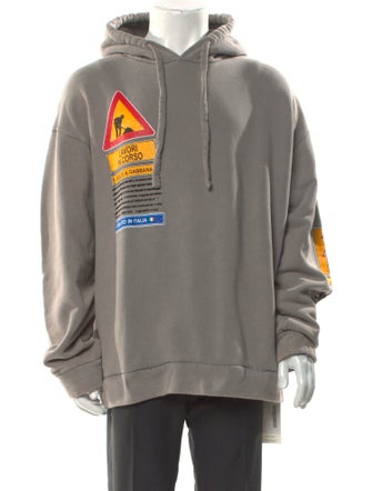 Dolce & Gabbana Graphic Print Crew Neck Hoodie