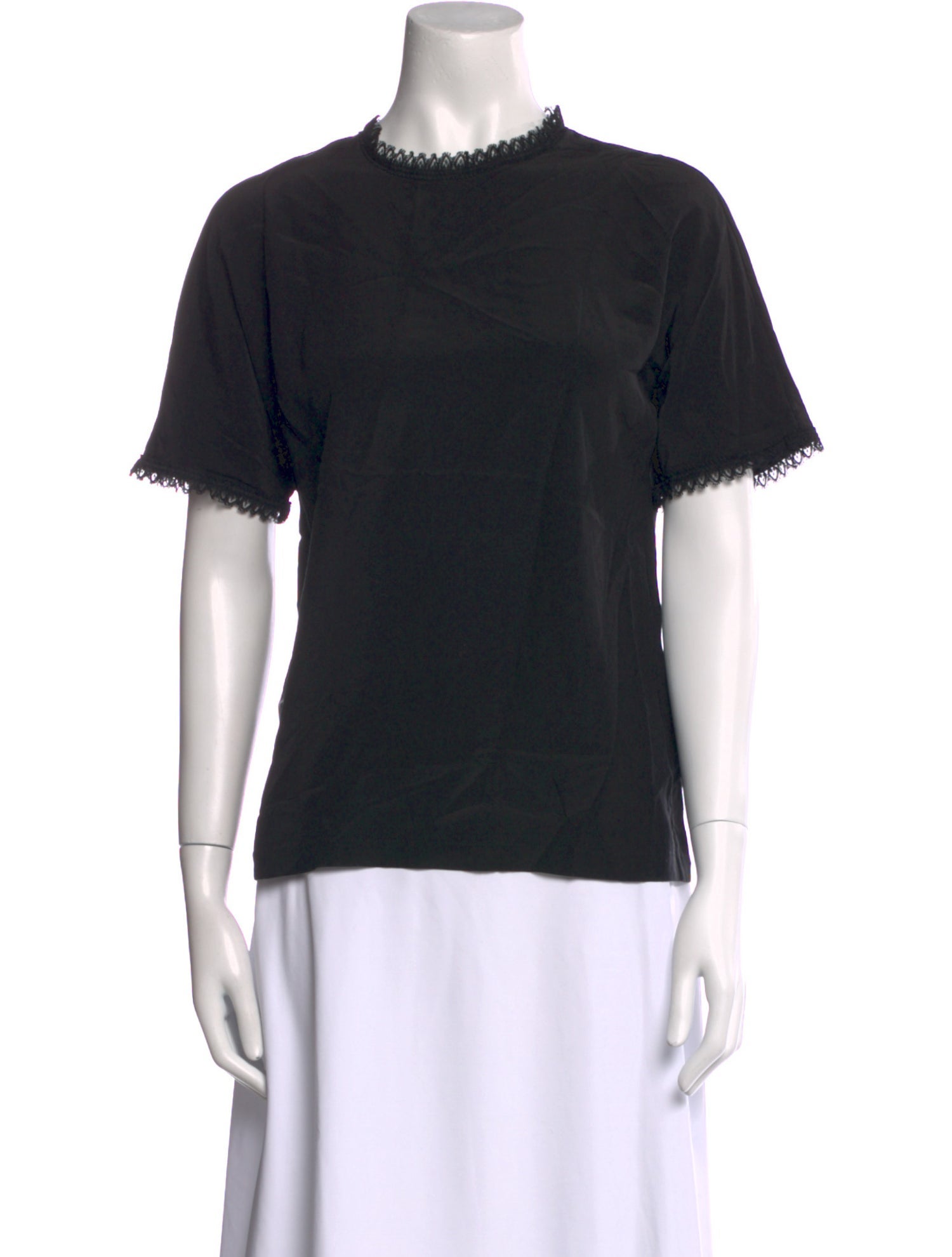 Dolce & Gabbana Silk Mock Neck Top